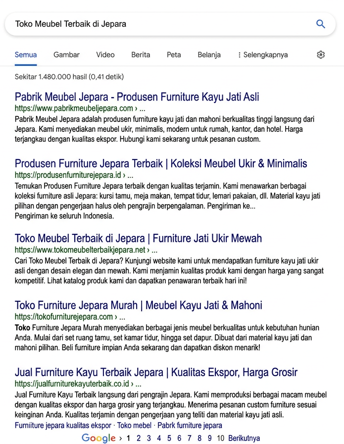 Strategi SEO Furniture Kayu