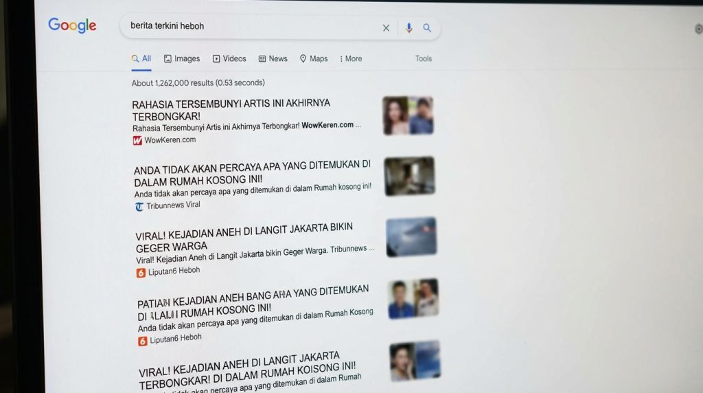 Konten Sensasional dan Clickbait